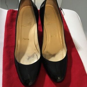Christian Louboutin Black Patent Leather Pumps